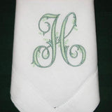 Personalized Napkins, Linen hemstitched dinner napkins, Set of 12