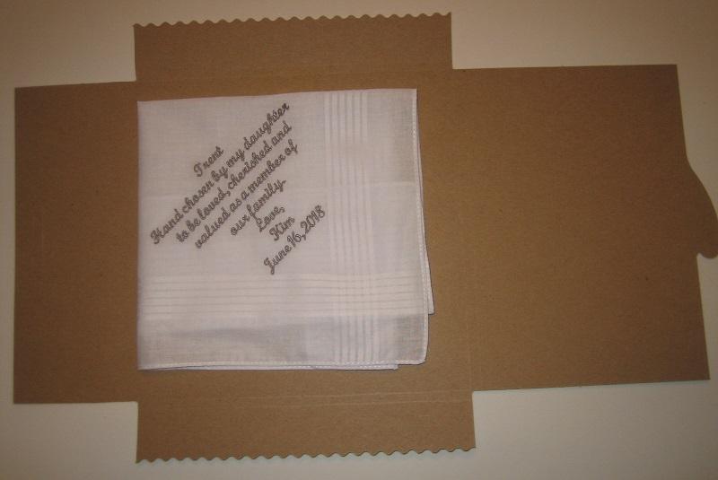For Son-in-law, wedding wishes handkerchief, new family member handkerchief, welcome new son 215