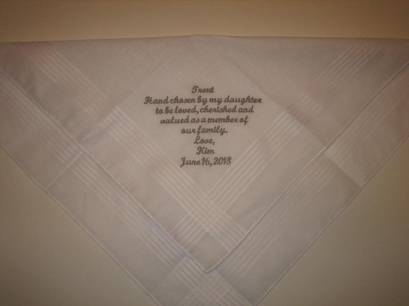 For Son-in-law, wedding wishes handkerchief, new family member handkerchief, welcome new son 215