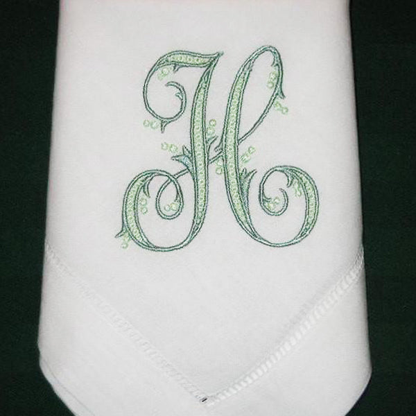 Personalized Napkins, Linen hemstitched dinner napkins, Set of 12
