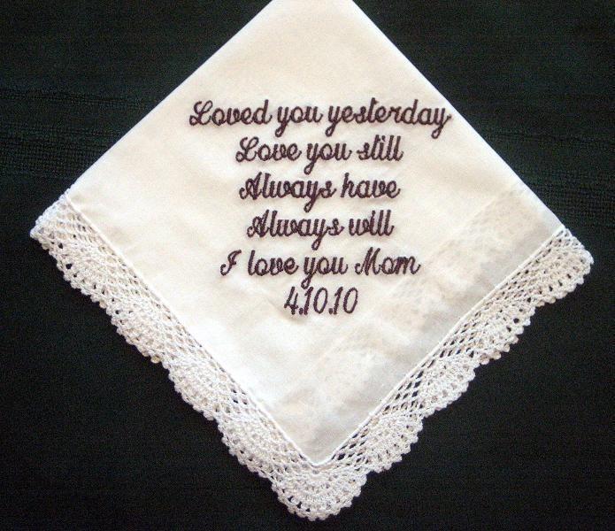 Wedding hanky perfect for any family member 26S