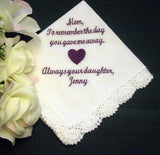 30 words of your choice. Embroidered Mother of the Bride Gift 95S