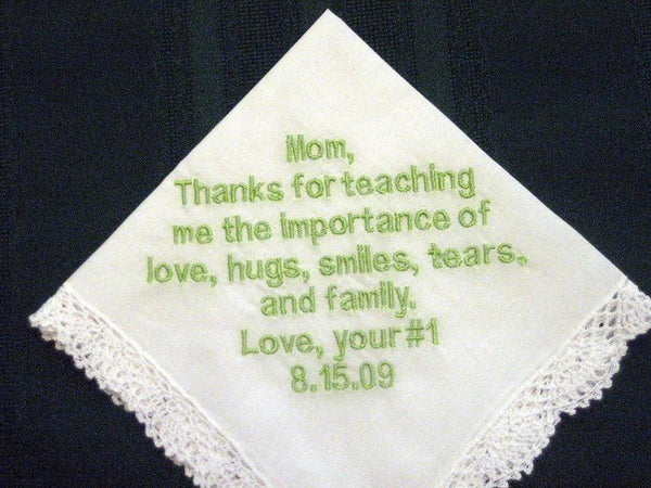 Mother of the Bride 154B Hanky with gift box and free shipping in the US