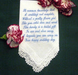 Personalized Wedding Gift - Wedding Handkerchief for Flower Girl with Gift Box 59S