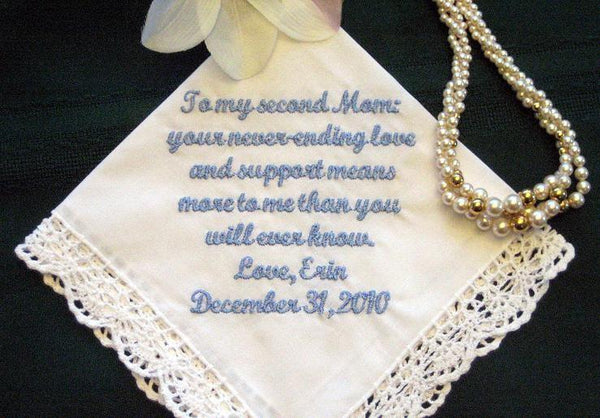 Wedding hanky for stepmother ot other special someone 114S
