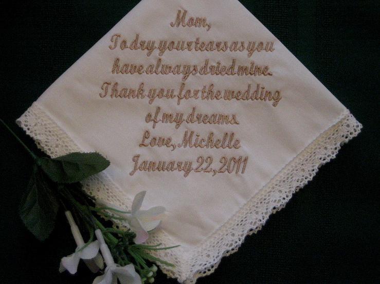 Bridal Ivory Wedding Handkerchief with gift box 9S