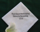 Personalized Wedding Gift -Linen Wedding Handkerchief with Gift Box 67B includes shipping in the US