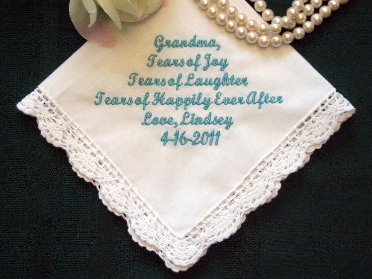 Grandmother 96S Personalized Wedding Handkerchief