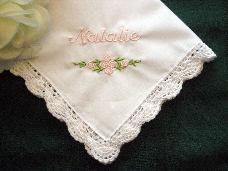 Flower Girl Gift, Personalized Wedding Handkerchief with gift box and includes shipping in the US