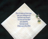 Love letter handkerchief for the groom 123B Free gift BOX and shipping in the US