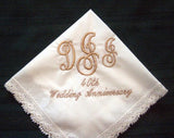 Personalized Anniversary Gift. wedding handkerchief,custom hankie,hanky