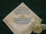 Personalized wedding handkerchief for the Ring Bearer. 135S