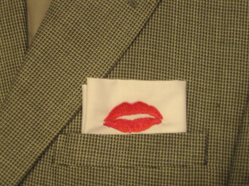 The Kiss Handkerchief  for Valentines Day 143S