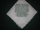 Personalised Wedding Gift Irish blessing handkerchief 153S