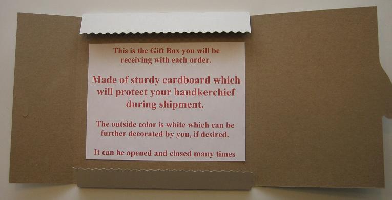 No Ugly Crying Wedding handkerchief 176S with FREE gift box and Free shipping in the US