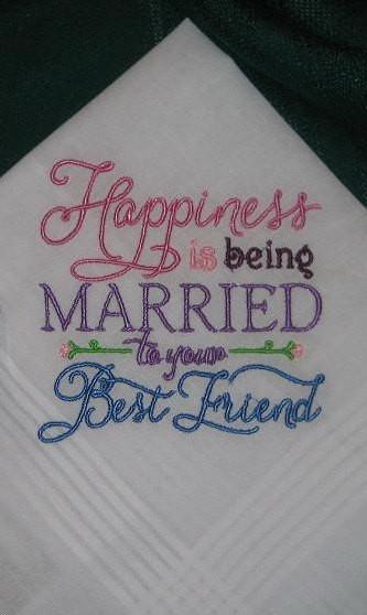 Wedding Handkerchief, Best Friend Handkerchief,, Wedding Gift - 182