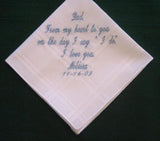 Father of the Bride 35S Personalized Wedding Handkerchief