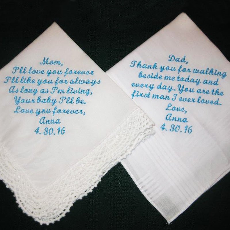 needlework handkerchief