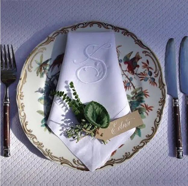 embroidered linen napkins