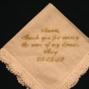 decorative stitched handkerchief