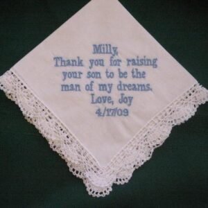 floral embroidered handkerchief