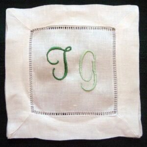 monogram embroidered handkerchief