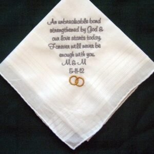 crafted handkerchief with stitching