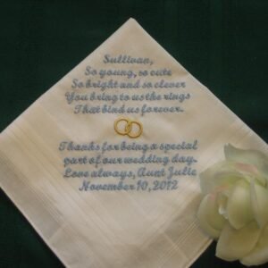 crafted handkerchief with stitching