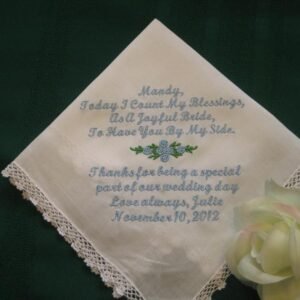 hand-stitched handkerchief
