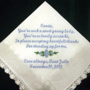 crafted handkerchief with stitching