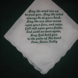 monogram embroidered handkerchief
