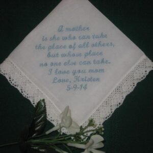 floral embroidered handkerchief