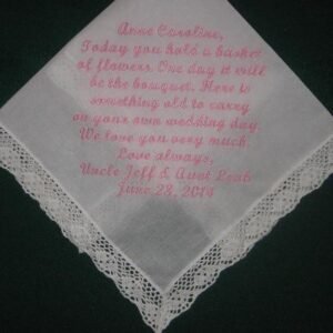 crafted handkerchief with stitching