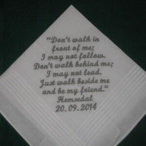 monogram embroidered handkerchief