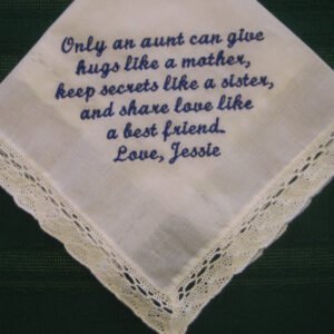crafted handkerchief with stitching