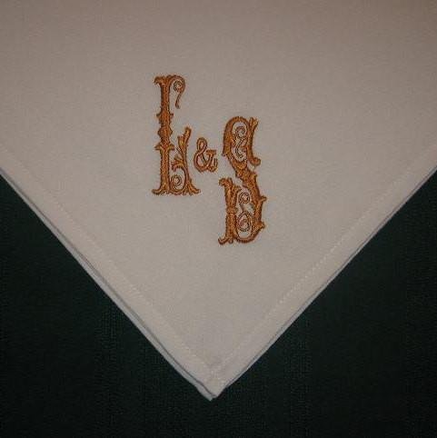 elegant embroidered handkerchief