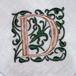 detailed embroidery stitching close up