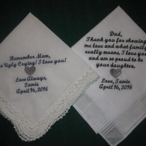 needlework handkerchief