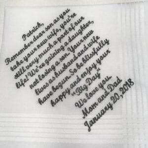 floral embroidered handkerchief