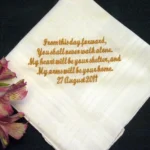 personalized hemstitched napkins