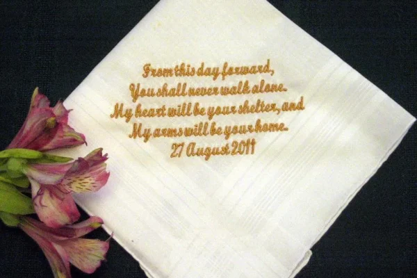 personalized hemstitched napkins
