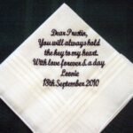 custom wedding handkerchief