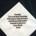 personalized handkerchief for bride