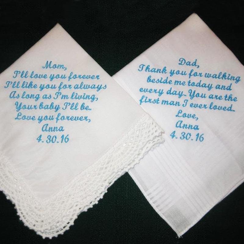 needlework handkerchief