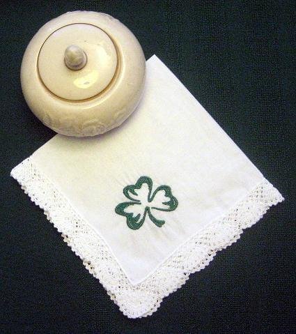 stitched fabric handkerchief