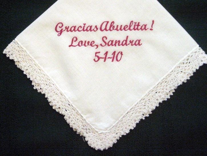 stitched cotton handkerchief