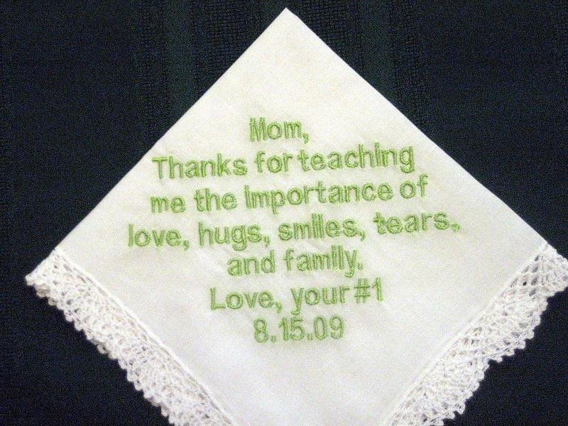 personalized embroidered handkerchief