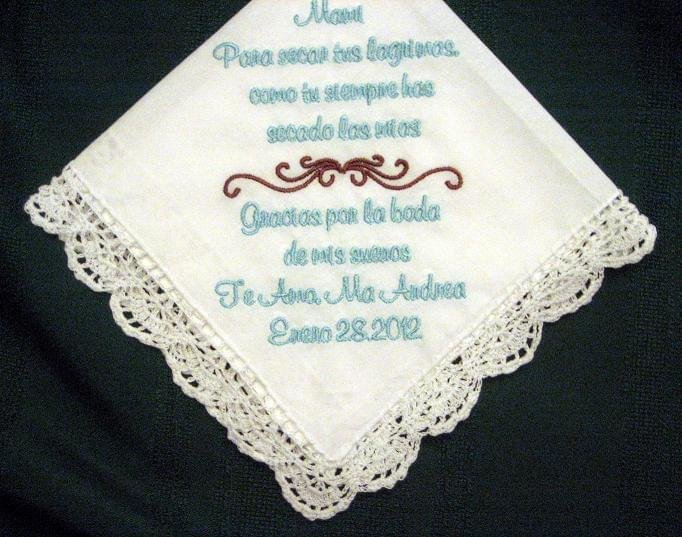 personalized embroidered handkerchief