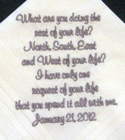 crafted handkerchief with stitching