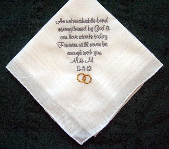 crafted handkerchief with stitching